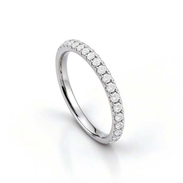 Diamond Wedding Band 1/2 ct tw 14K White Gold